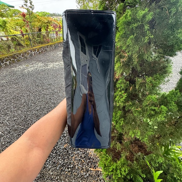 Tory Burch Black Patent Leather Trim Nylon Tote 14” L x 11” H x 5” D, 8.5” - Picture 11 of 14